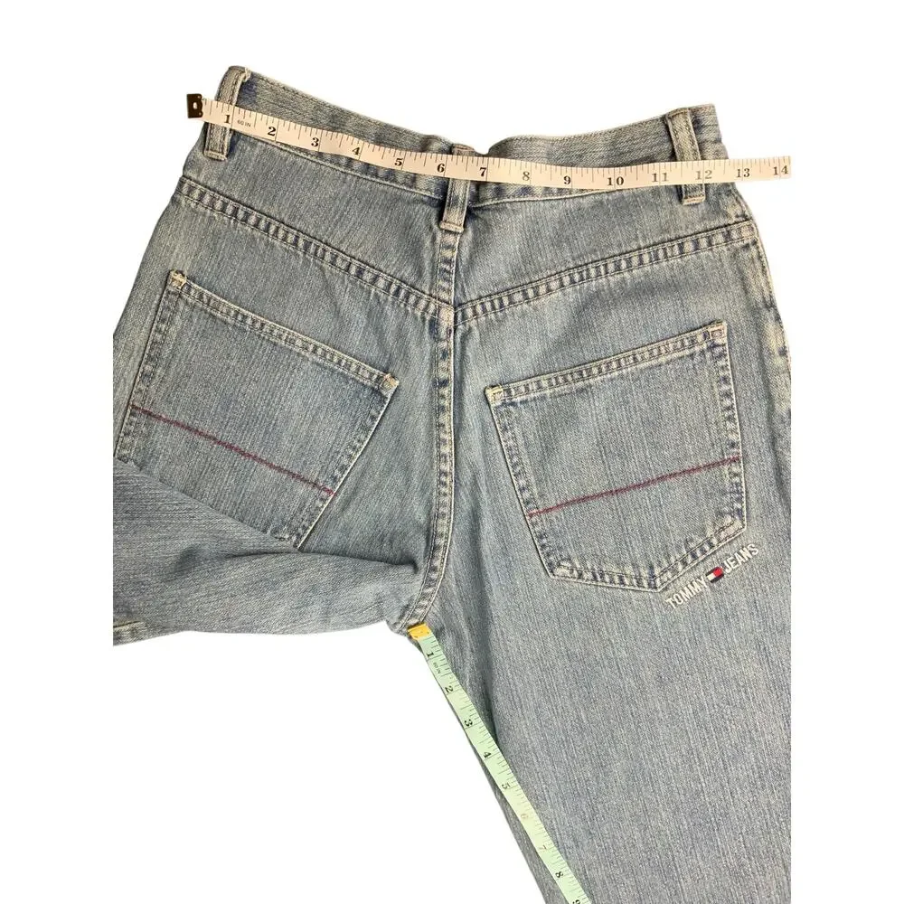 Tommy Hilfiger Jeans Boys 12 Wide Leg Light Wash Y2K Denim Baggy Vintage